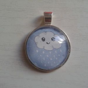 Handmade Kawaii Raincloud Pendant